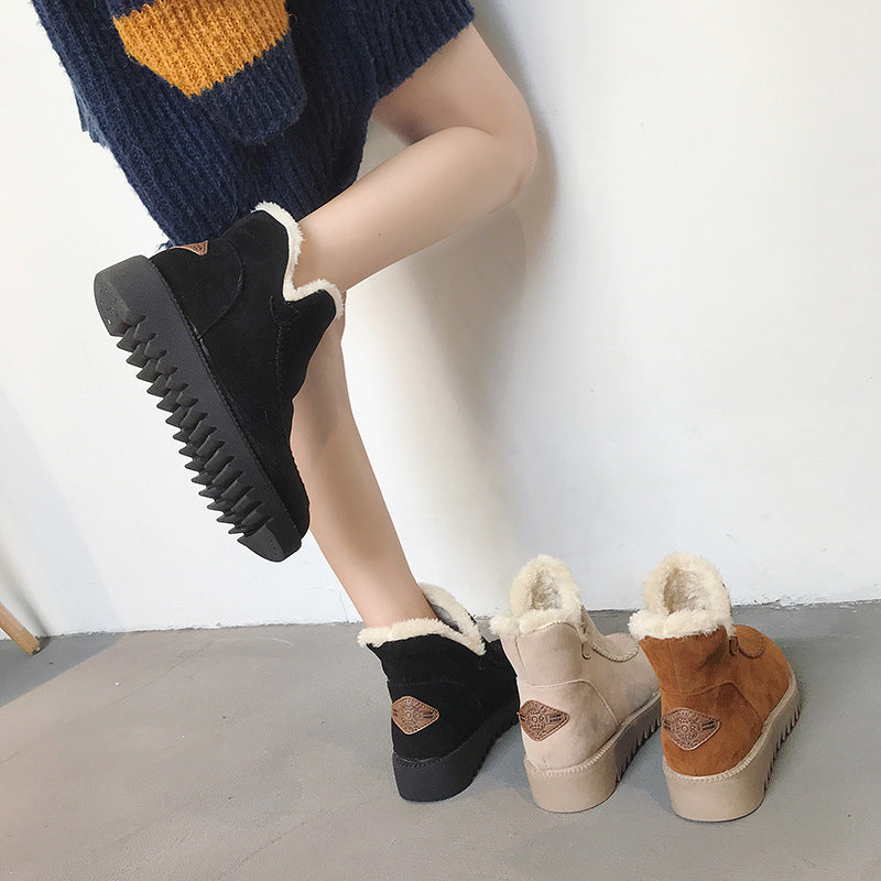 Suede Winter Boots with Wool Lining