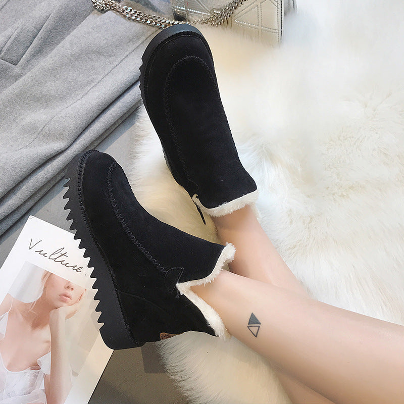 Suede Winter Boots with Wool Lining