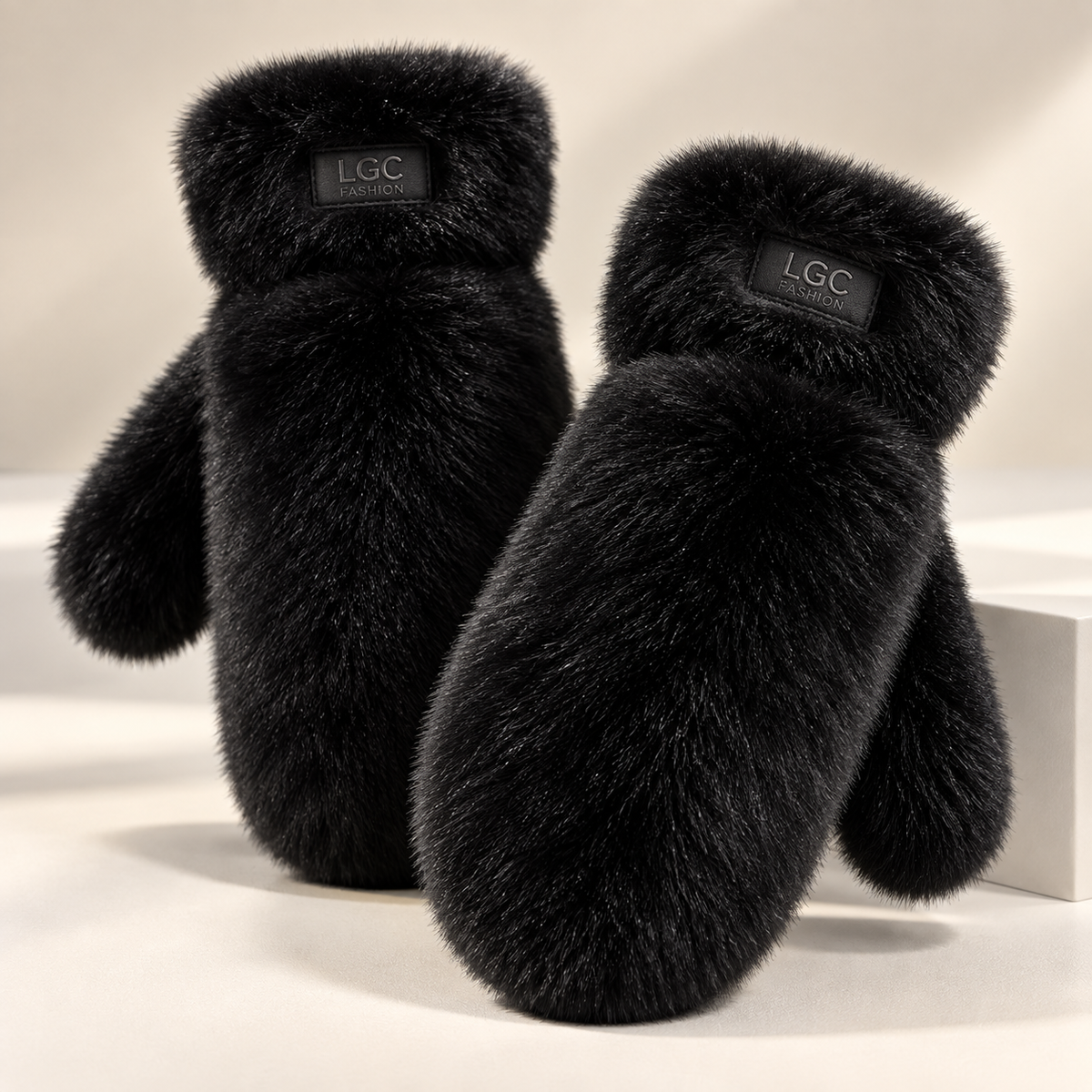 Cashmere Fur Mittens