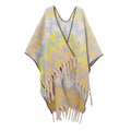 Fringed Jacquard Blanket Shawl Wrap Scarf