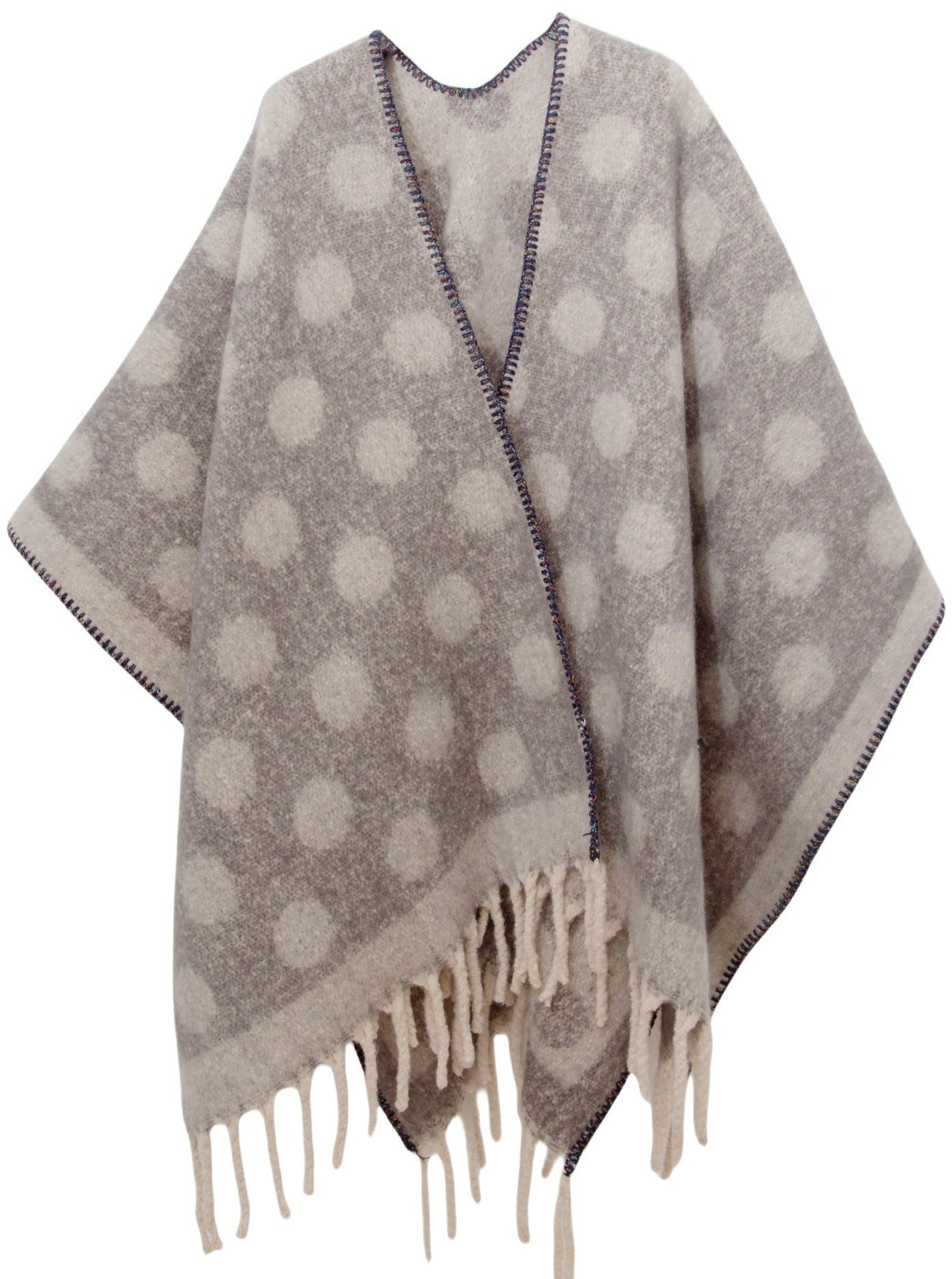 Fringed Jacquard Blanket Shawl Wrap Scarf