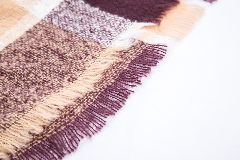 Tartan Plaid Fringe Blanket Scarf Wrap