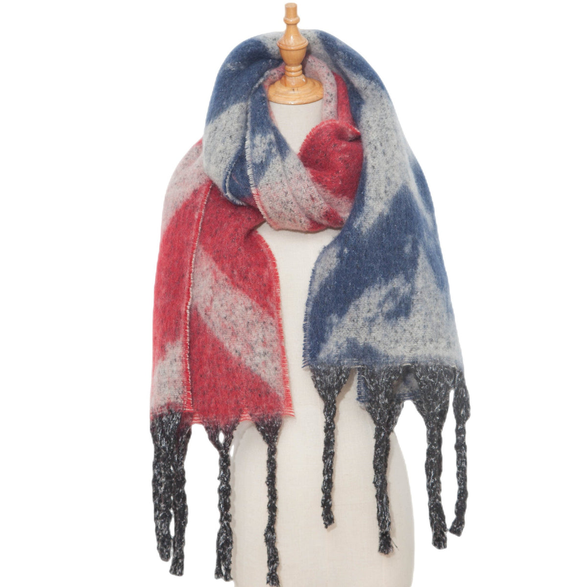 Star and Stripe Tassel Blanket Scarf