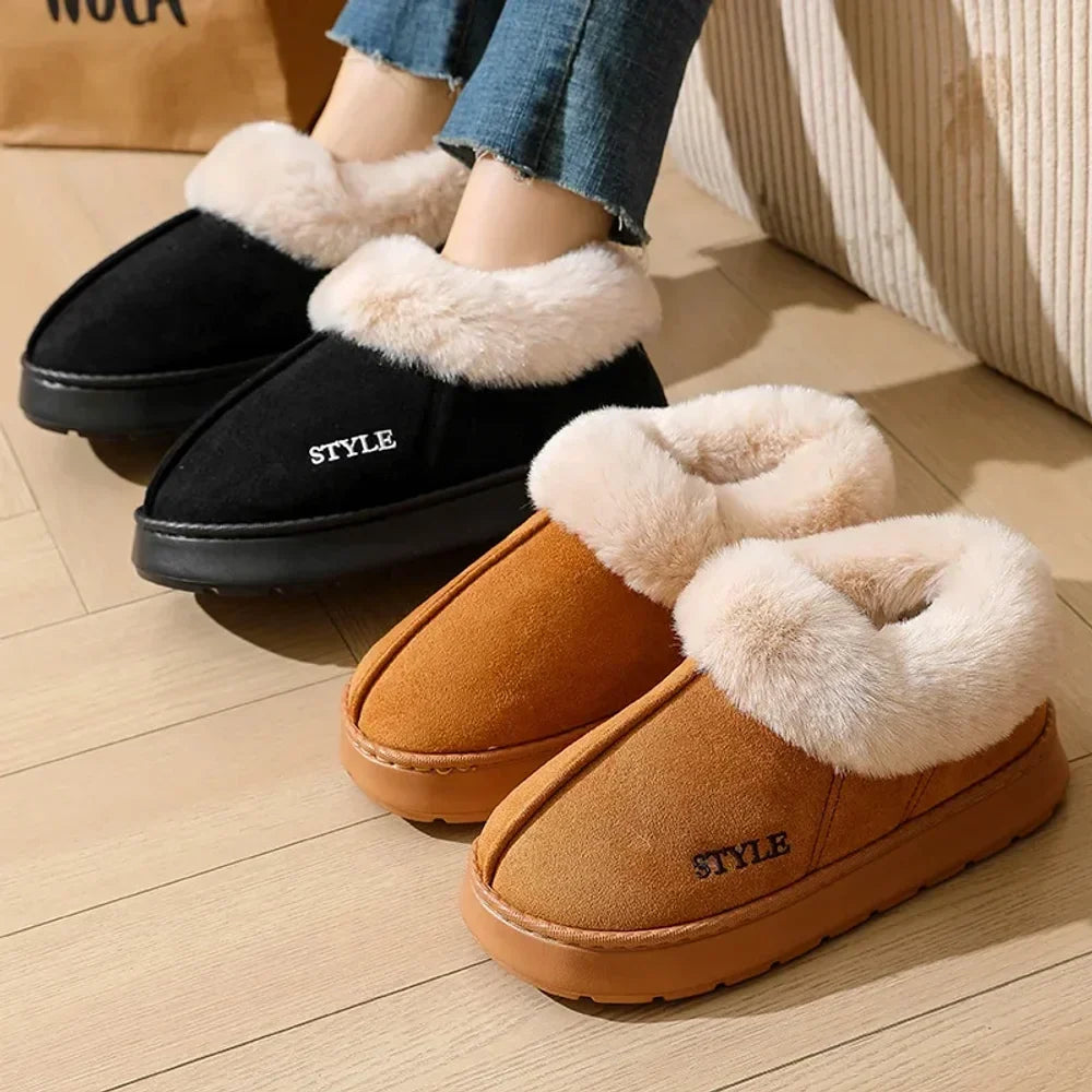 Wool-Lined Platform Snow Boots