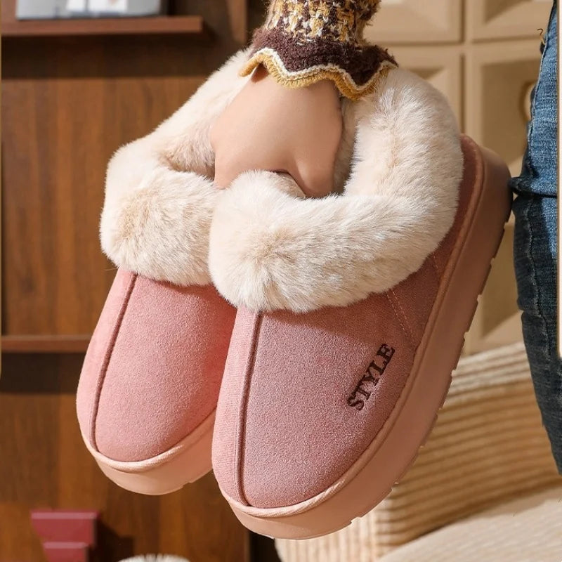 Wool-Lined Platform Snow Boots