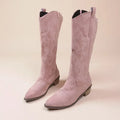 Embroidered Knee-High Western Boots