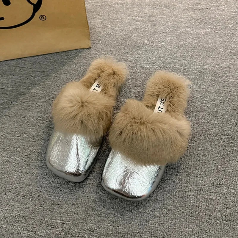 Faux Fur Outdoor Slides
