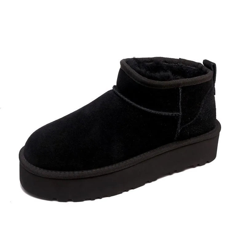 Platform Shearling Ankle Boots
