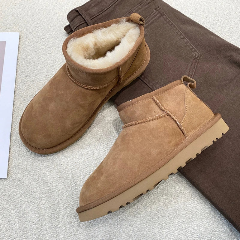 Platform Shearling Ankle Boots