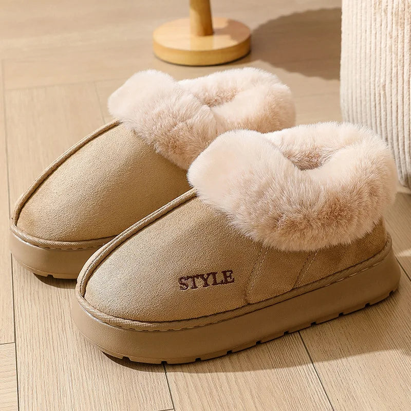 Wool-Lined Platform Snow Boots