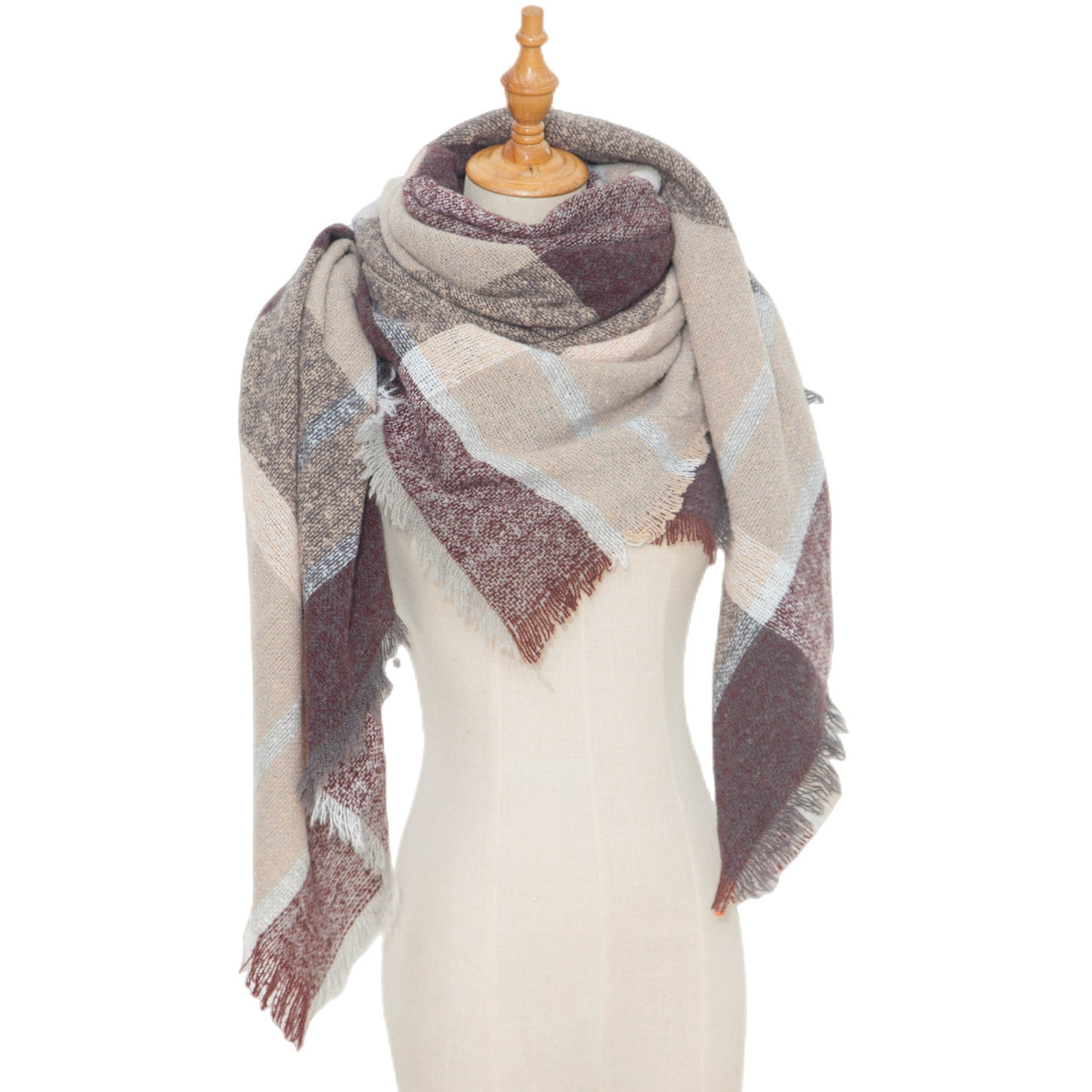 Oversized Tartan Plaid Blanket Scarf