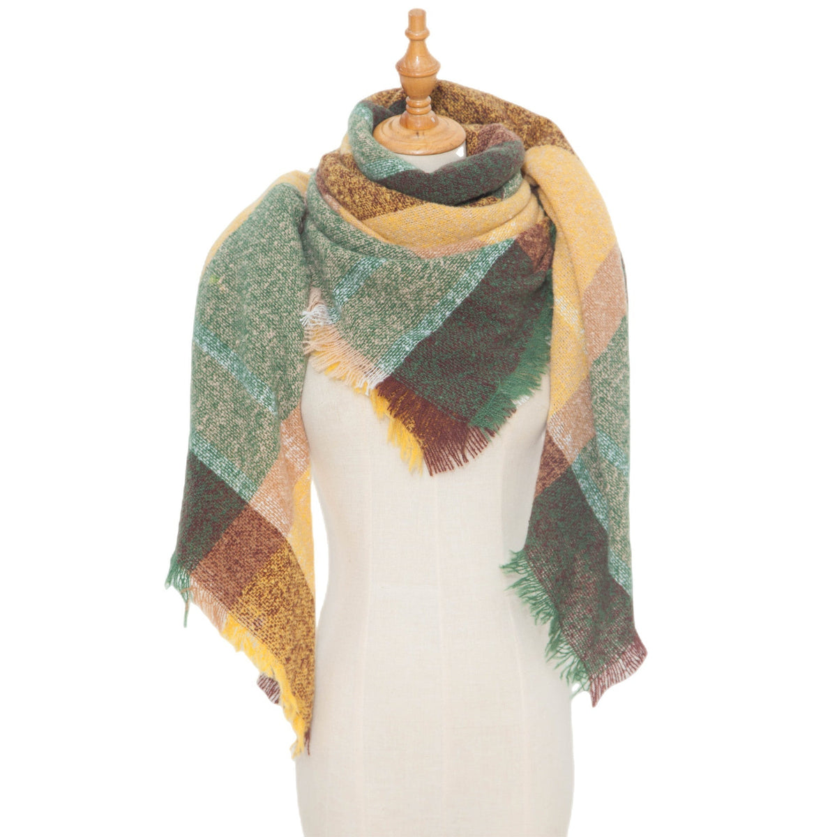 Oversized Tartan Plaid Blanket Scarf