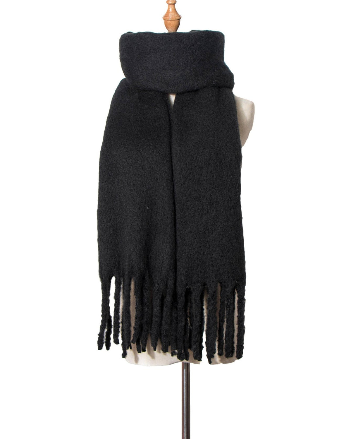 Chunky Brushed Fringe Blanket Scarf